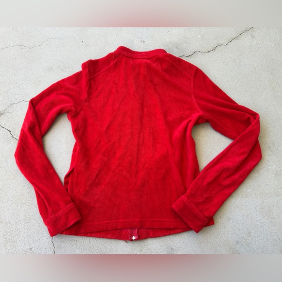 Vintage Juicy Couture red velour full-zip jacket Women Size medium - Picture 7 of 7